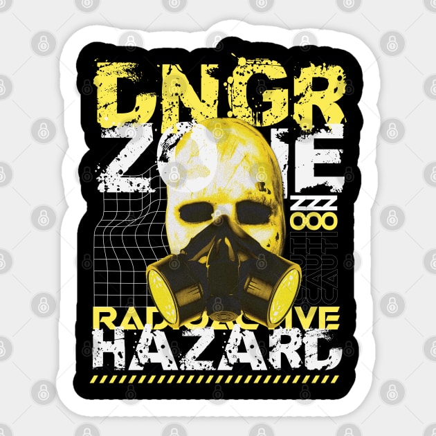 Danger Zone Radioactive Hazard Sticker by RadioaktivShop
